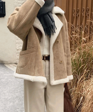 MD특가🍓 :)윈터 더블 양털 무스탕 자켓 - 2color