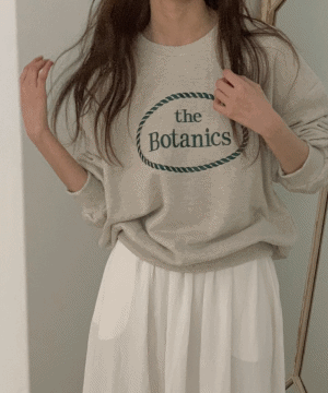 보타닉 자수 라운드넥 맨투맨 티셔츠 - 3color
