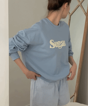 신상특가💗 :)슈가 레터링 루즈핏 맨투맨 티셔츠 - 4color
